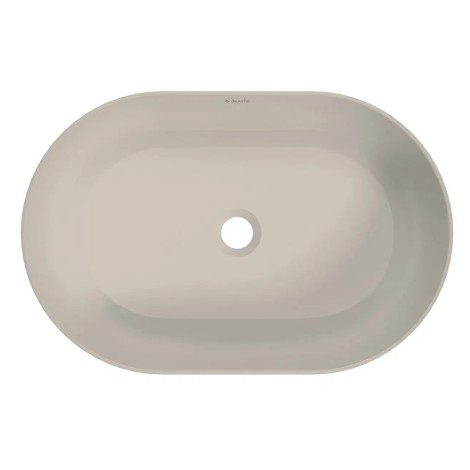 Deante Round umywalka ceramiczna nablatowa beż 58x38cm