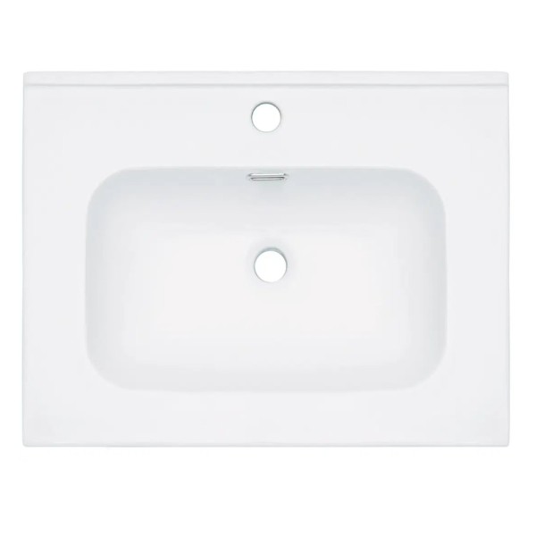 Deante Tubo umywalka ceramiczna wpuszczana biała 61x46,2cm