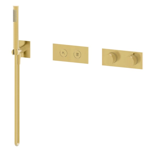 Valvex Cannoli zestaw podtynkowy termostatyczny 2 funkcyjny brushed gold