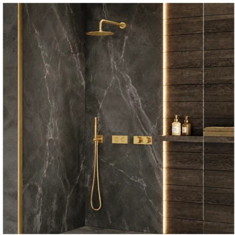Valvex Cannoli zestaw podtynkowy termostatyczny 2 funkcyjny brushed gold