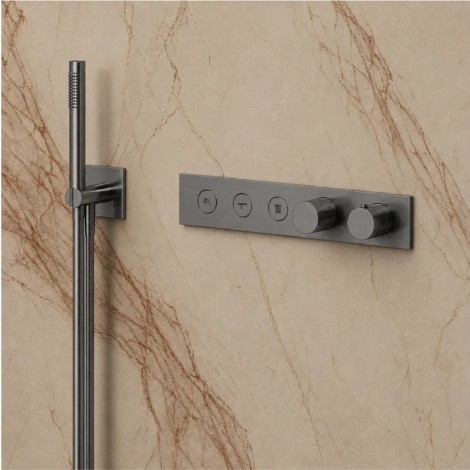Valvex Cannoli zestaw podtynkowy termostatyczny 2 funkcyjny gun metal