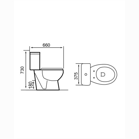 Lavita Zeta Rim kompakt WC z deską wolnoopadajacą