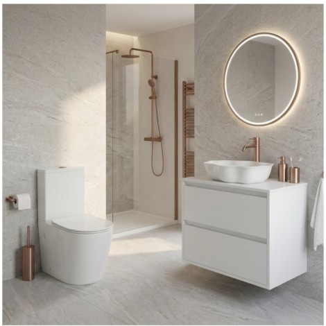 Lavita Orion zestaw prysznicowy z deszczownicą Brushed copper