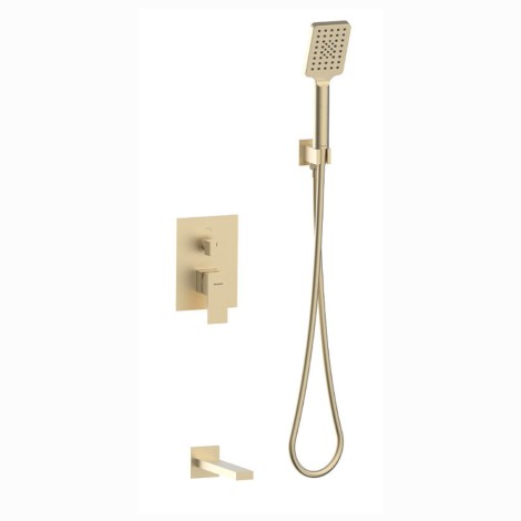 Valvex ARS zestaw wannowo-prysznicowy podtynkowy 2 funkcyjny brushed gold.