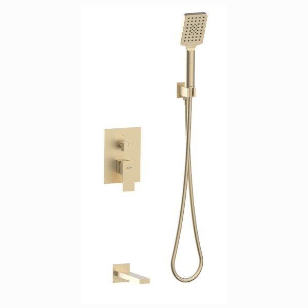 Valvex ARS zestaw wannowo-prysznicowy podtynkowy 2 funkcyjny brushed gold.
