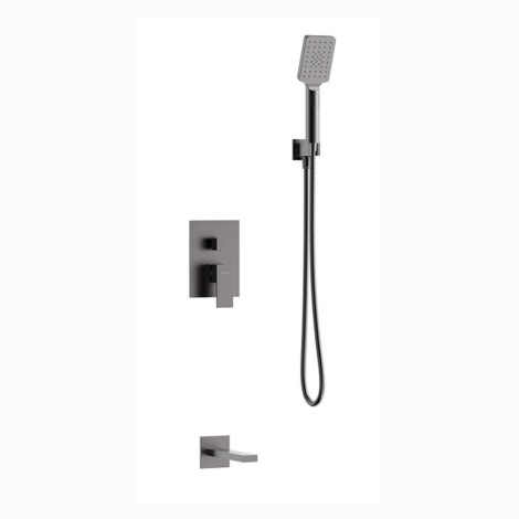 Valvex Ars zestaw wannowo-prysznicowy podtynkowy 2-funkcyjny gun metal.
