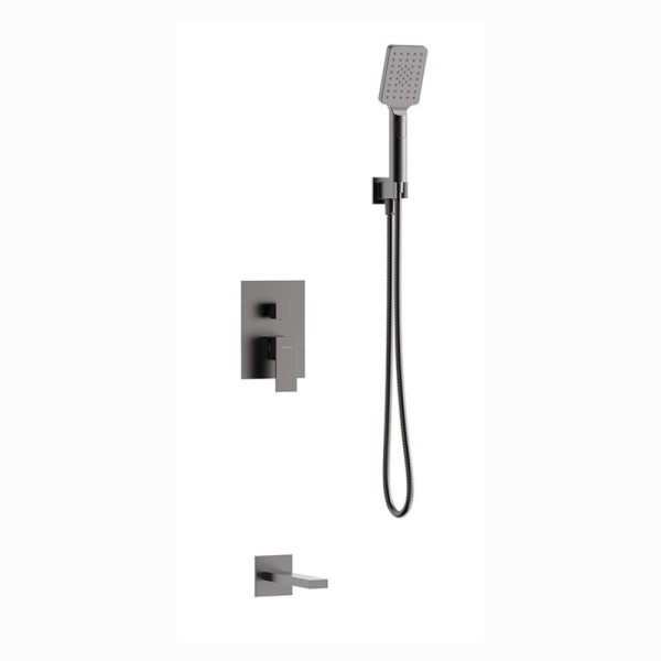 Valvex Ars zestaw wannowo-prysznicowy podtynkowy 2-funkcyjny gun metal.
