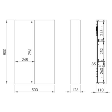 Elita For All szafka wisząca 50 2D white matt