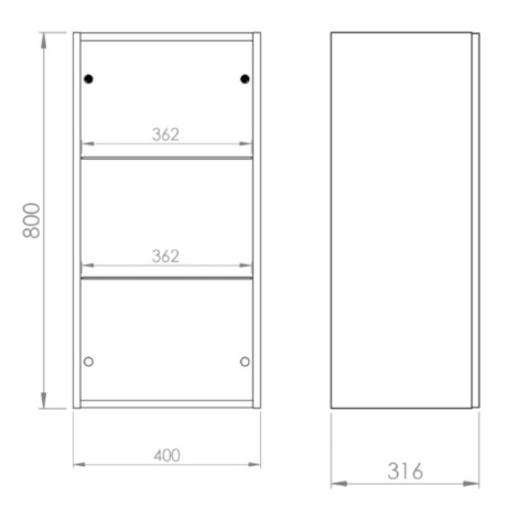 Roca Elita For All szafka wisząca 40 1D white