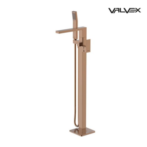 Valvex Ars bateria wannowa wolnostojąca satin copper
