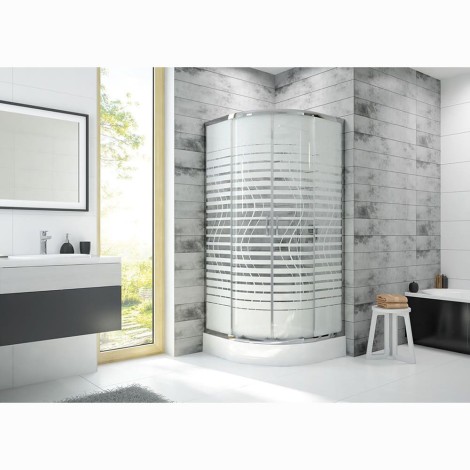Sanplast KP4/Fris kabina prysznicowa półokrągła  80 x 80 cm szkło W20