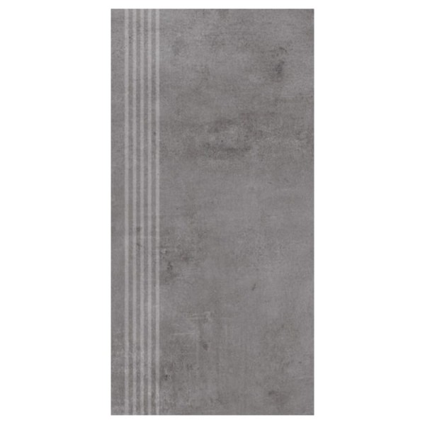 Nowa Gala Avenida 13 ciemnoszary płytka gresowa stopnica frezowana 59,7x29,7x0,8 cm