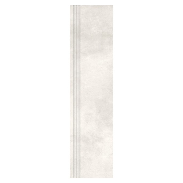 Nowa Gala Mirador 01 biały półpoler płytka gresowa stopnica frezowana 119,7x29,7cm