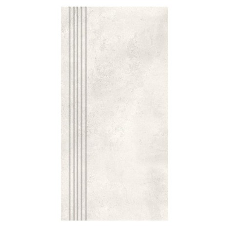 Nowa Gala Mirador 01 biały półpoler płytka gresowa stopnica frezowana 59,7x29,7cm