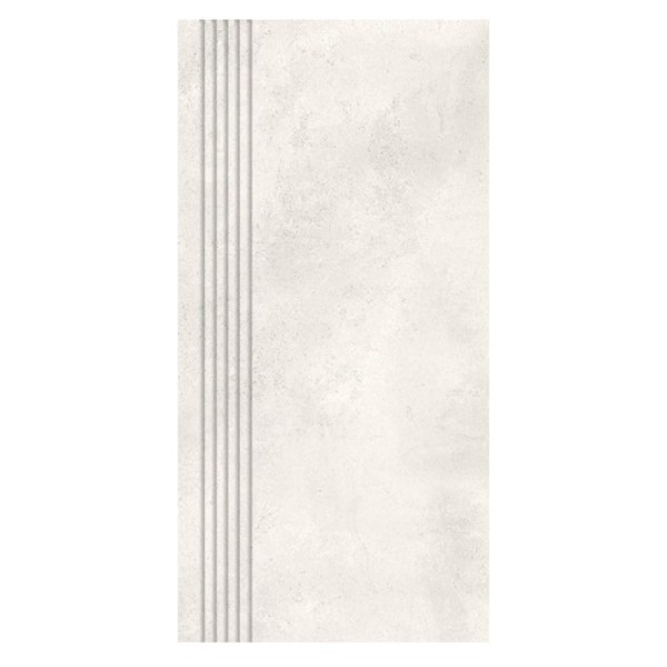 Nowa Gala Mirador 01 biały półpoler płytka gresowa stopnica frezowana 59,7x29,7cm