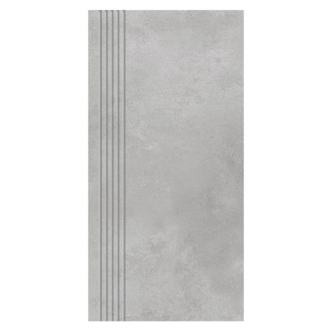 Nowa Gala Mirador MR12 jasnoszary płytka gresowa stopnica frezowana 59,7x29,7x0,85cm