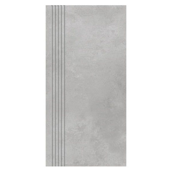 Nowa Gala Mirador MR12 jasnoszary płytka gresowa stopnica frezowana 59,7x29,7x0,85cm