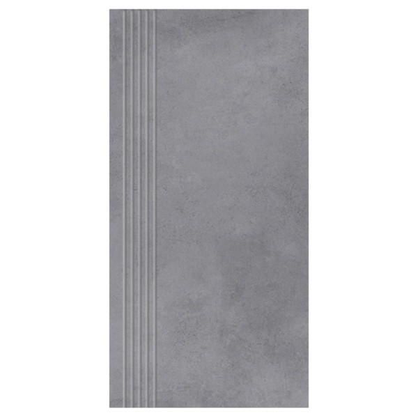 Nowa Gala Mirador MR13 ciemnoszary półpoler płytka gresowa stopnica frezowana 59,7x29,7x0,9cm