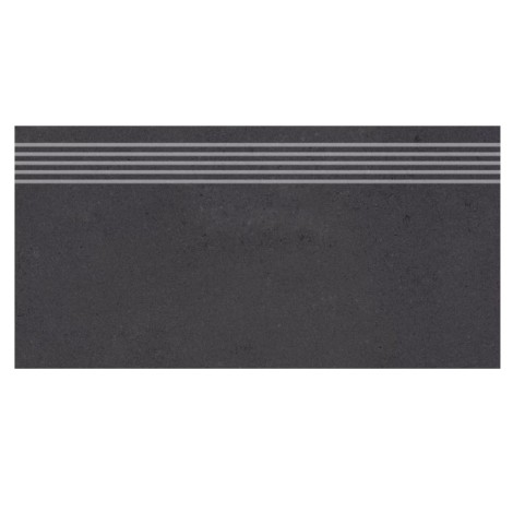 Nowa Gala Neotec black płytka gresowa stopnica frezowana 59,7x29,7x0,85cm