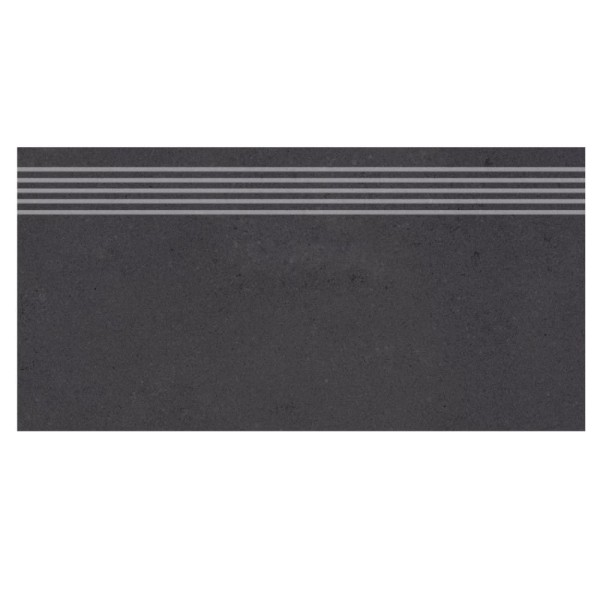 Nowa Gala Neotec black płytka gresowa stopnica frezowana 59,7x29,7x0,85cm