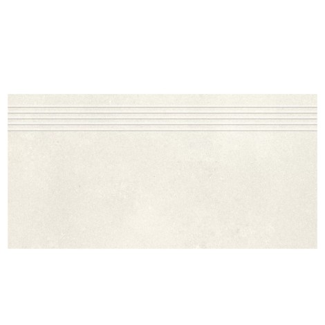 Nowa Gala Neotec white płytka gresowa stopnica frezowana 59,7x29,7x0,85cm