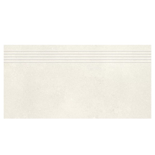Nowa Gala Neotec white płytka gresowa stopnica frezowana 59,7x29,7x0,85cm