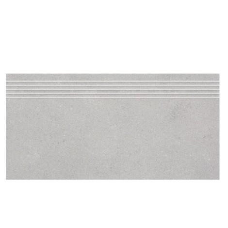 Nowa Gala Neotec light grey płytka gresowa stopnica frezowana 59,7x29,7x0,85cm