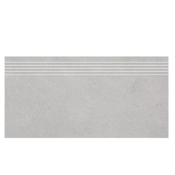 Nowa Gala Neotec light grey płytka gresowa stopnica frezowana 59,7x29,7x0,85cm
