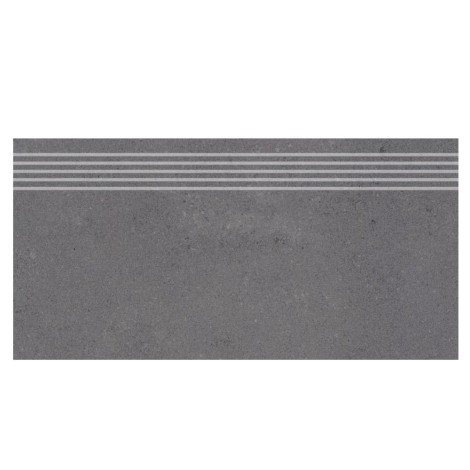 Nowa Gala Neotec grey płytka gresowa stopnica frezowana 29,7x59,7x0,85cm