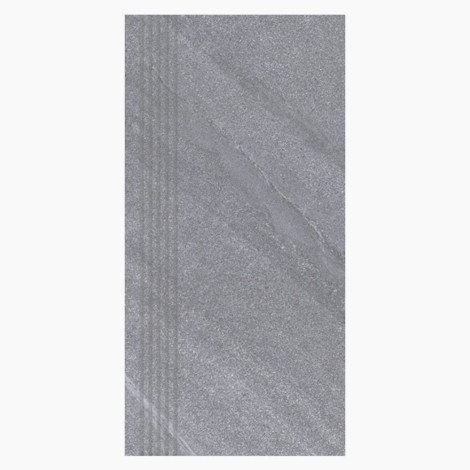 Nowa Gala Stonehenge SH 12 stopnica szara frezowana półpoler 29,7x59,7x0,85cm