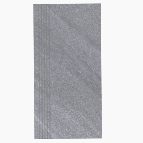 Nowa gala Stonehenge HS 12 stopnica płytka gresowa frezowana szara mat 29,7x59,7x0,85cm