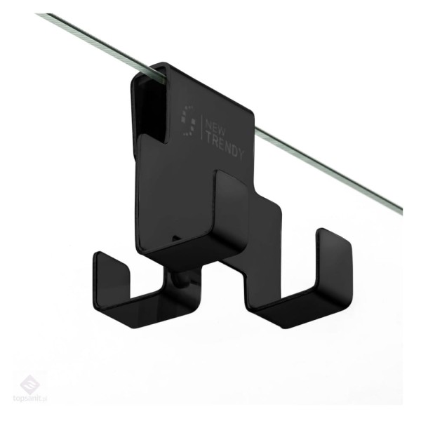 New Trendy wieszak na ręcznik czarny mat