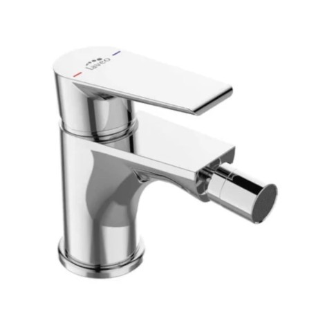 Laveo Largo bateria bidetowa stojąca z korkiem klik-klak chrom