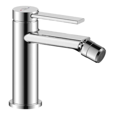 Laveo Pinar bateria bidetowa stojąca z korkiem klik-klak chrom