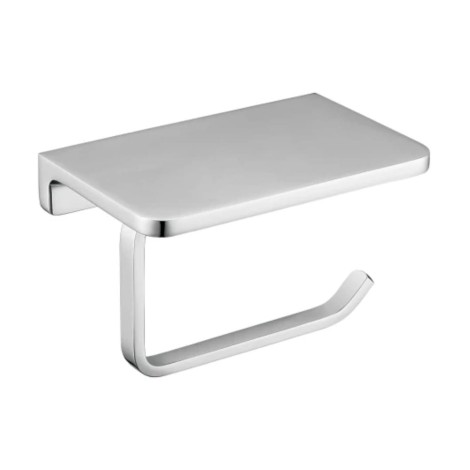 Omnires Uni uchwyt na papier toaletowy z półka na telefon komórkowy chrom