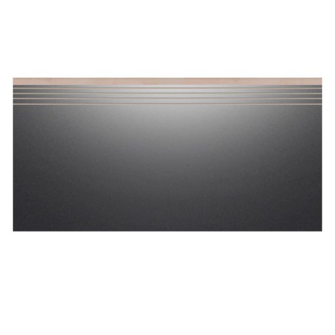 Cerrad Cambia black lapatto płytka gresowa stopnica nacinana 59,7x29,7x0,8 cm