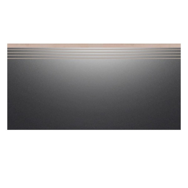 Cerrad Cambia black lapatto płytka gresowa stopnica nacinana 59,7x29,7x0,8 cm