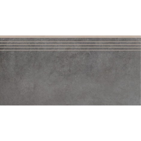 Cerrad Lukka Grafit płytka gresowa stopnica nacinana 797x397x9
