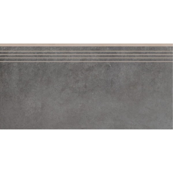 Cerrad Lukka Grafit płytka gresowa stopnica nacinana 797x397x9