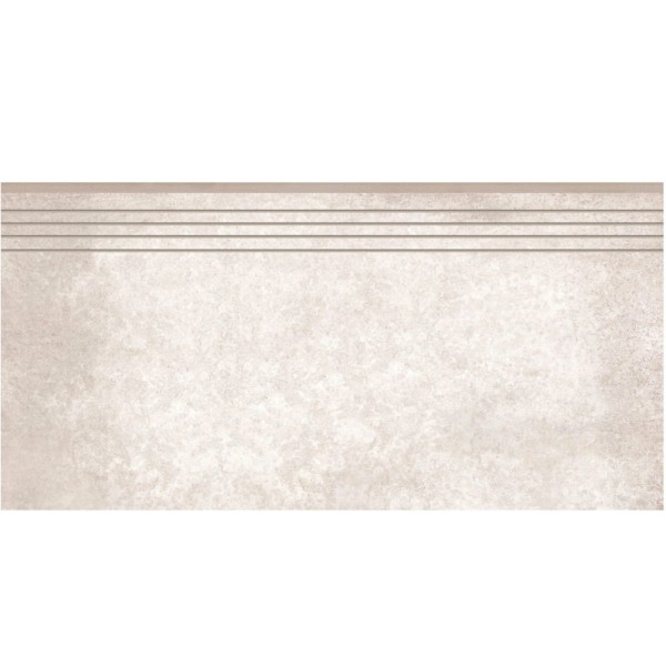 Cerrad Lukka Bianco płytka gresowa stopnica nacinana 797x397x9