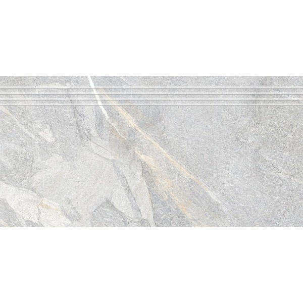 Ceramika Gres Granby Light Grey stopnica 59,7x29,7cm