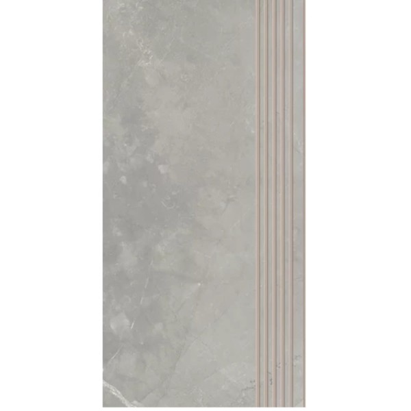Paradyż My Way Ritual light grey stopnica prosta nacinana 30x60 płytka gresowa