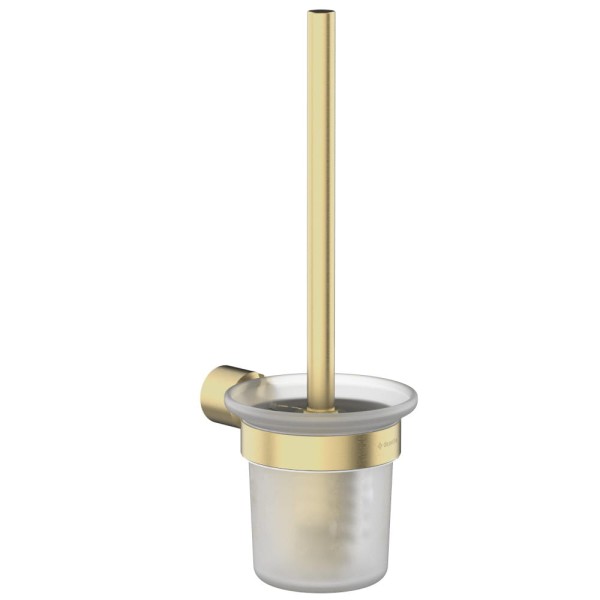 Deante Arnika szczotka wc wisząca z pojemnikiem złoto szczotkowane