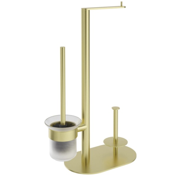 Deante Round stojak na papier i szczotkę wc złoto szczotkowane
