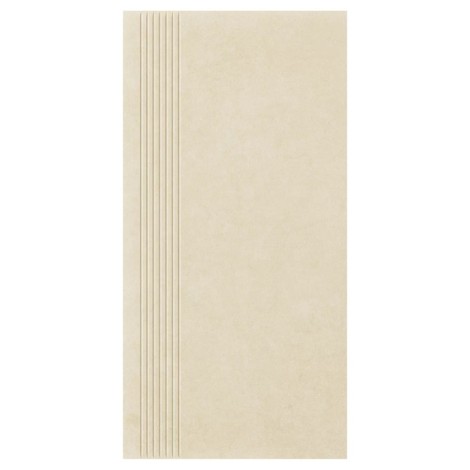 Paradyż Intero płytka gresowa nieszkliwiona stopnica matowa beige 29,8x59,8 cm