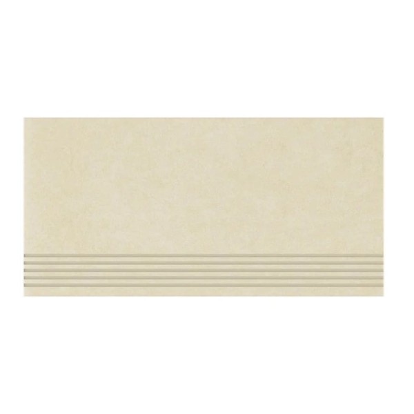 Paradyż Intero płytka gresowa nieszkliwiona stopnica nacinana matowa beżowa 29,8x59,8 cm