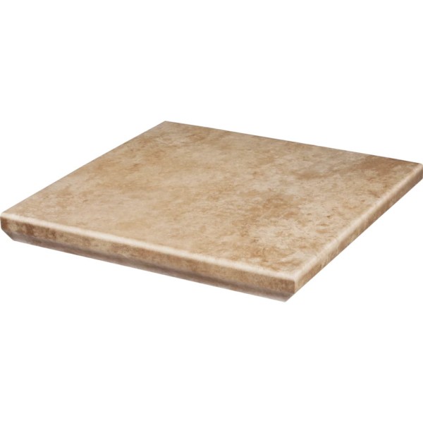 Paradyż Ilario beige kapinos stopnica narożna 33*33 klinkier,wewnątrz, na zewnątrz