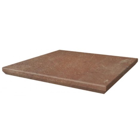 Paradyż Scandiano rosso stopnica narożna kapinos 33x33cm