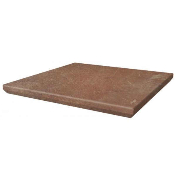 Paradyż Scandiano rosso stopnica narożna kapinos 33x33cm