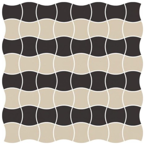 Paradyż Modernizm nero mozaika prasowana MIX B K.3,6x4,4  30,86x30,86